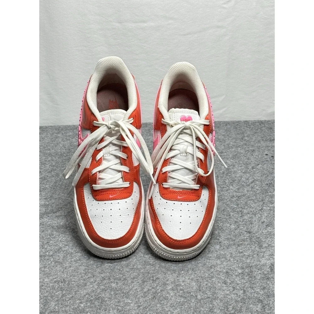 Nike‎ Air Force 1 Athletic Shoes Youth Size 6.5 Women's Size 8 Orange & Pink